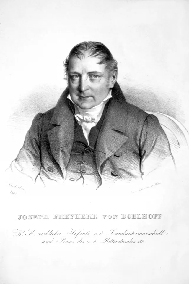 Porträt von Josef von Doblhoff-Dier (Josef Kriehuber)